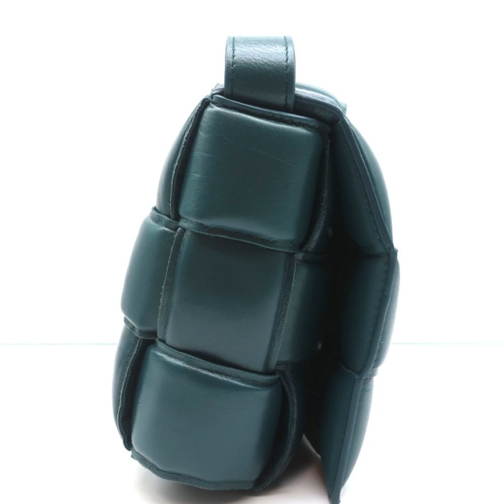 BOTTEGA VENETA PADDED CASSETTE BAG TEAL INTRECCIATO LEATHER CROSSBODY NEW - Picture 4 of 12